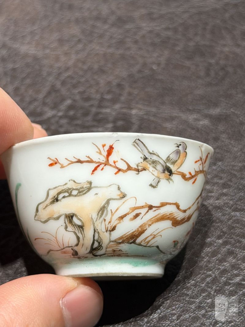 清乾隆 粉彩花鸟纹茶具一套25件 - 图138